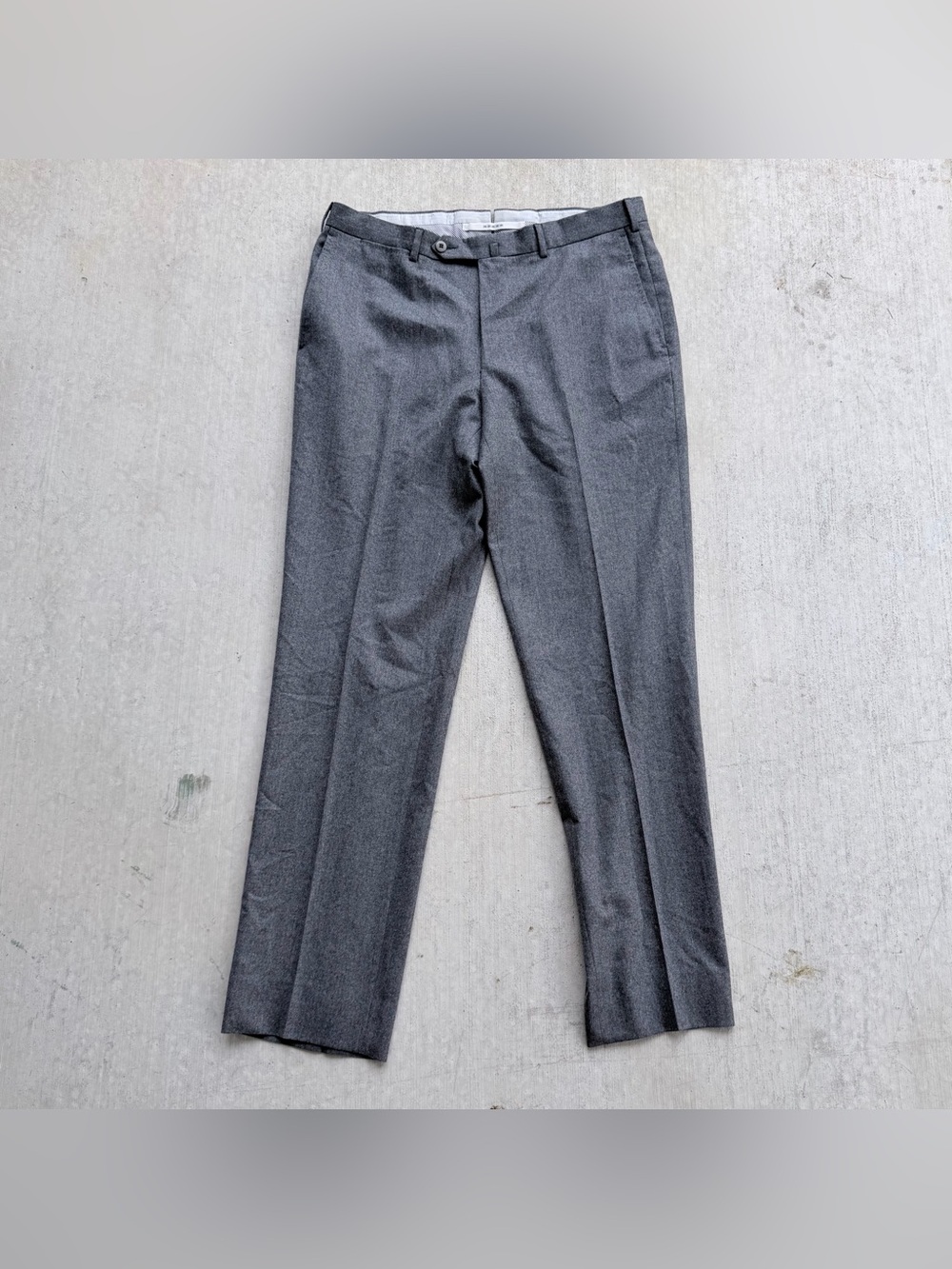 Ermenegildo Zegna Wool Trousers Men Size 52R Gray Dress Pants